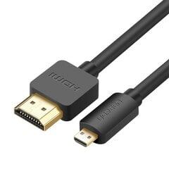 Кабель-переходник HDMI, mini HDMI 2.0v 4K 60Hz 30AWG 1.5 м, черный цена и информация | Адаптеры и USB разветвители | 220.lv