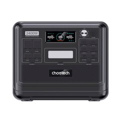 Электростанция, Choetech BS0081, 640000 мАч., 2400 Вт., USB-A USB-C, XT60, AC 50/60 Гц., черный цена и информация | Зарядные устройства Power bank | 220.lv