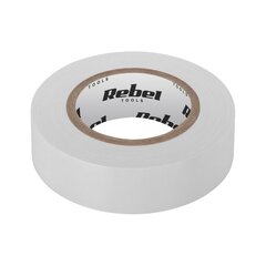 Izolācijas līmlente Rebel, 0,13 mm x 19 mm x 10 m, balta cena un informācija | Rokas instrumenti | 220.lv