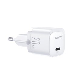 Сетевое мини-зарядное устройство, Joyroom JR-TCF021, USB-C, 20 Вт., PD, белый цена и информация | Зарядные устройства для телефонов | 220.lv