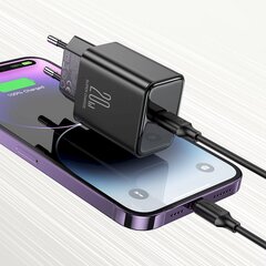 Сетевое зарядное устройство, Joyroom JR-TCF061, USB-C, 20 Вт., PD, черный цена и информация | Зарядные устройства для телефонов | 220.lv
