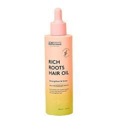 Galvas ādas eļļa Delhicious, Rich Roots Amla & Rosemary Hair Oil, 100 ml cena un informācija | Matu uzlabošanai | 220.lv