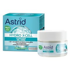 Mitrinošs sejas gēls Astrid Hydro X-Cell, 50 ml cena un informācija | Sejas krēmi | 220.lv