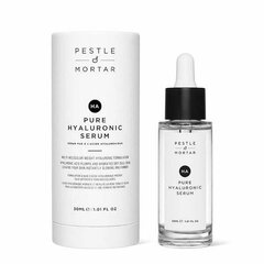 Mitrinošs sejas serums Pestle & Mortar Pure Hyaluronic Serum, 30 ml cena un informācija | Serumi sejai, eļļas | 220.lv