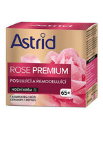 Nakts sejas krēms nobriedušai ādai Astrid Rose Premium 65+, 50 ml cena un informācija | Sejas krēmi | 220.lv