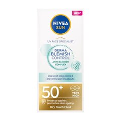 Saulēs aizsargkrēms Nivea_Sun UV Face SPF50+, 40ml cena un informācija | Sauļošanās krēmi | 220.lv