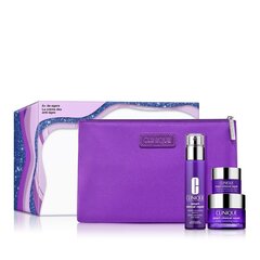 Sejas kopšanas komplekts Clinique A+ De-agers Skincare Set: nostiprinošs serums 30 ml + nostiprinošs krēms 15 ml + acu krēms 5 ml + kosmētikas soma cena un informācija | Sejas krēmi | 220.lv