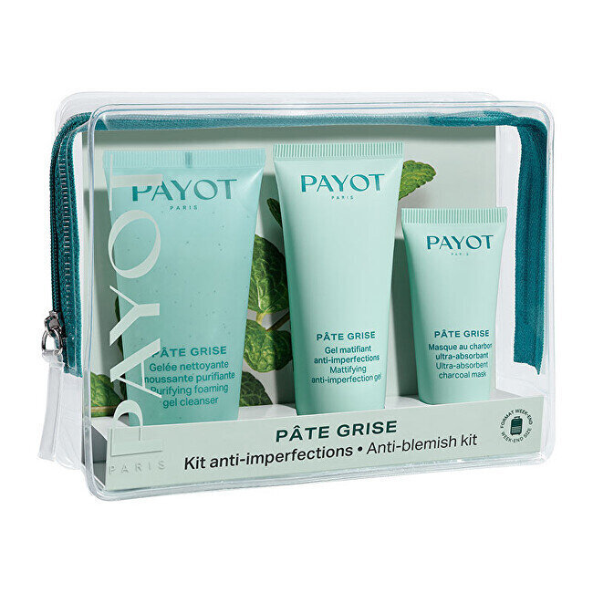 Sejas kopšanas komplekts jauktai-taukainai ādai Payot Pate Grise: putujošs sejas gels Nettoayante, 50 ml + sejas gels Matifiant Anti-imperfections, 30 ml + sejas maska Charbon Masque, 15 ml cena un informācija | Sejas ādas kopšana | 220.lv