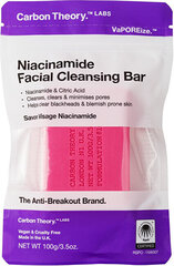 Sejas ziepes Carbon Theory Niacinamide facial cleansing soap, 100 g cena un informācija | Ziepes | 220.lv