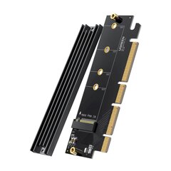 Плата расширения M-Key, Ugreen CM3021, PCIe 4.0 x16 - M.2 NVM, черный цена и информация | Адаптеры и USB разветвители | 220.lv