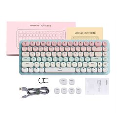 Беспроводная клавиатура, Ugreen KU1011, Bluetooth, USB-C, розовый цена и информация | Клавиатуры | 220.lv