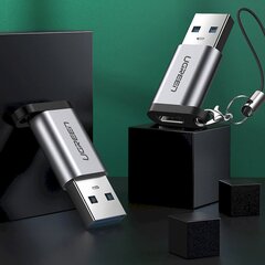 Штекер-переходник USB-C на USB 5 Гбит/с, Ugreen US2761, серый цена и информация | Адаптеры и USB разветвители | 220.lv