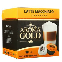Капсулы кофе Aroma Gold Latte Macchiato, 193,6 г цена и информация | Кофе, какао | 220.lv