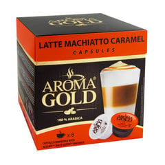 Kafijas kapsulas Aroma Gold Latte Macchiato Caramel, 180 g cena un informācija | Kafija, kakao | 220.lv