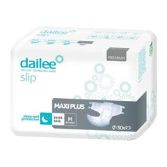 Autiņbiksītes Dailee Slip Premium Maxi Plus, M, 30gab. cena un informācija | Autiņbiksītes, higiēniskās paketes, vienreizlietojamie paladziņi pieaugušajiem | 220.lv