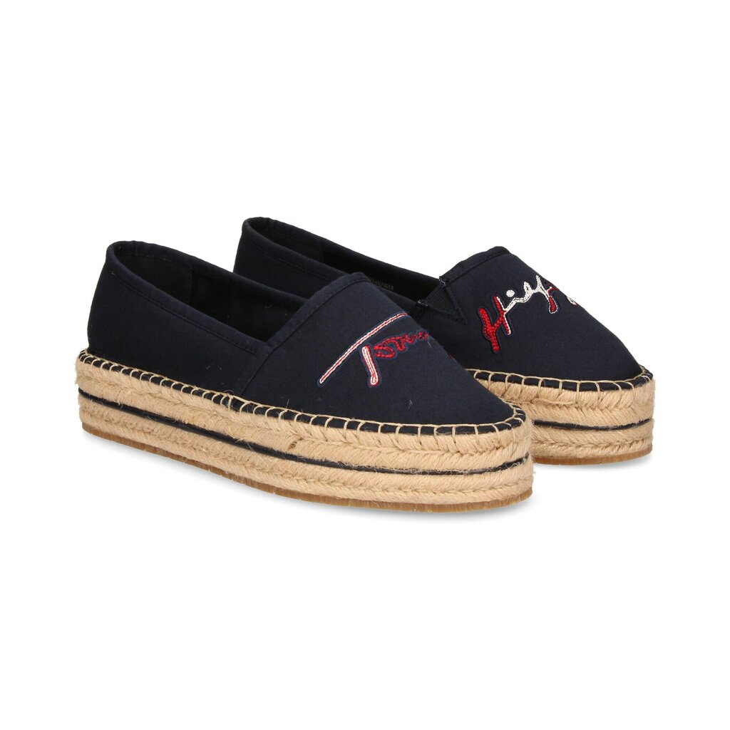 Tommy Hilfiger espadrilles sievietēm, tumši zilas, FW0FW06483 cena un informācija | Sieviešu kurpes | 220.lv