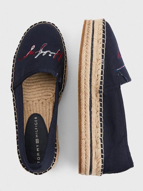 Tommy Hilfiger espadrilles sievietēm, tumši zilas, FW0FW06483 cena un informācija | Sieviešu kurpes | 220.lv