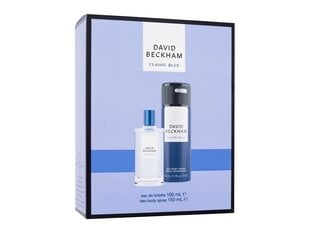 Komplekts David Beckham Classic Blue vīriešiem: tualetes ūdens EDT, 100 ml + dezodorants, 150 ml cena un informācija | Vīriešu smaržas | 220.lv