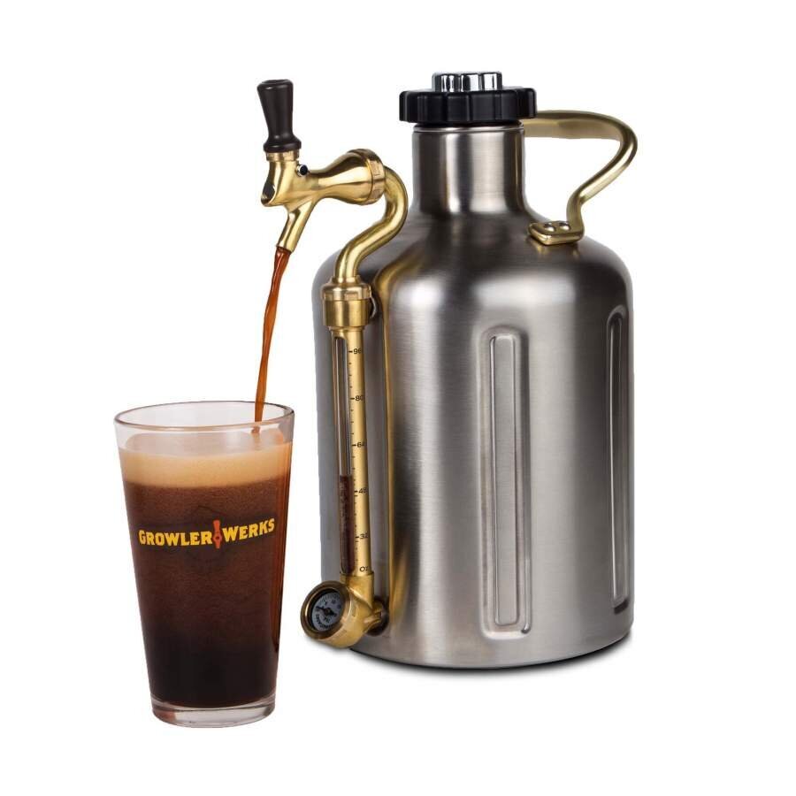 Spiediena tvertne, Bubbler GrowlerWerks uKeg™ 3,8L, RST cena un informācija | Virtuves piederumi | 220.lv