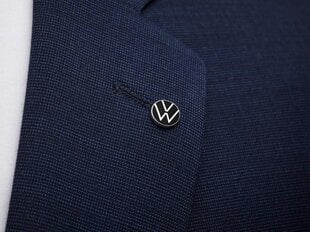 Volkswagen Piespraude VW logotips Piespraude ar emblēmu sudraba/melna oriģināla 000087000T cena un informācija | Piespraudes, brošas | 220.lv