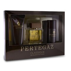 Komplekts Saphir Pertegaz Classique vīriešiem: parfimērijas ūdens EDP, 100 ml + dušas želeja 230, ml + lodīšu dezodorants, 150 ml цена и информация | Мужские духи | 220.lv