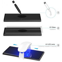 Riff Полной поверхности Защитное стекло + UV Лампа + Nano Клей для Samsung Galaxy S21 (G991B) с закругленными краями цена и информация | Защитные пленки для телефонов | 220.lv