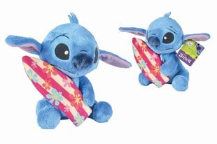Plīša rotaļlieta Disney Stitch ar sērfošanas dēli, 35 cm cena un informācija | Mīkstās (plīša) rotaļlietas | 220.lv