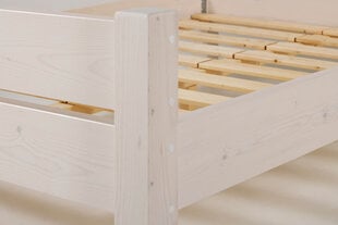 Gulta MSL Wooden Furniture, 90x200 cm, balts cena un informācija | Gultas | 220.lv