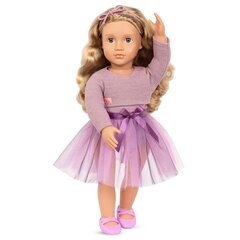 Lelle ar violetiem baleta svārkiem Savannah Our Generation, 46 cm. cena un informācija | Rotaļlietas meitenēm | 220.lv
