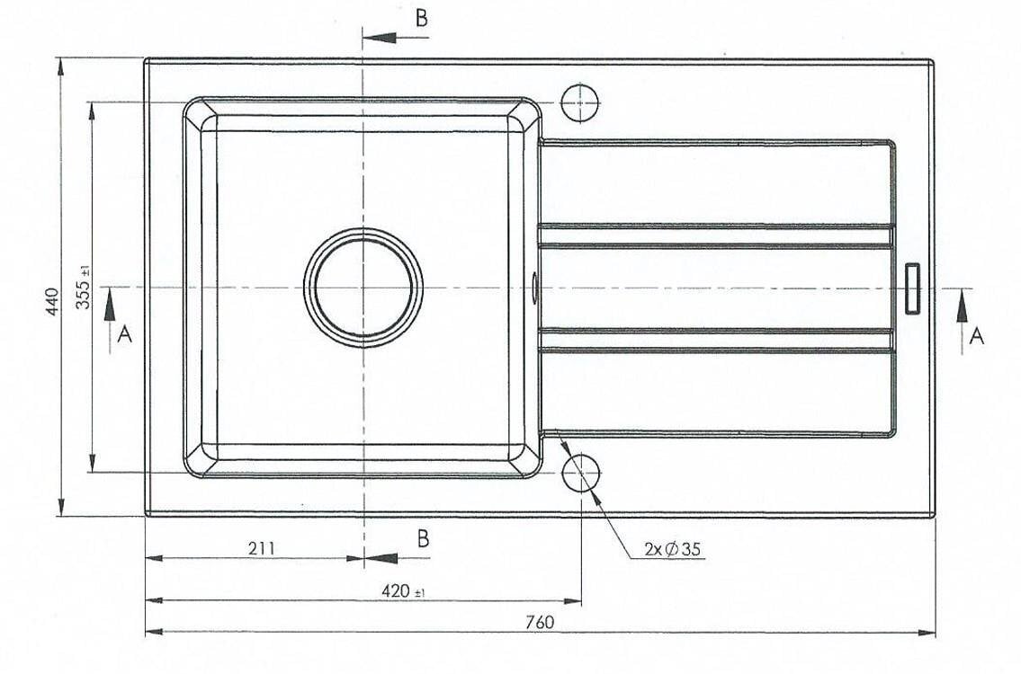 Virtuves izlietne ar notekas dēli Maidsinks Promo 76x44 1B 1D E070053701 цена и информация | Virtuves izlietnes | 220.lv