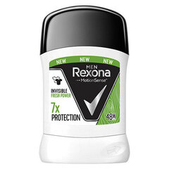 Zīmuļveida dezodorants vīriešiem Rexona Men Invisible Fresh & Power Antiperspirant, 50 ml cena un informācija | Dezodoranti | 220.lv