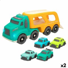 Kravas automašīna ar automašīnām Motor Town, 2 gab. cena un informācija | Rotaļlietas zēniem | 220.lv