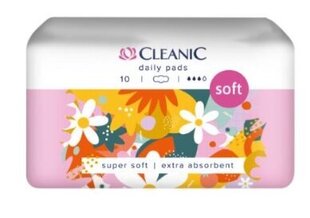 Higiēniskās paketes Cleanic Daily Pads Super Soft, 10 gab. cena un informācija | Tamponi, higiēniskās paketes, ieliktnīši | 220.lv