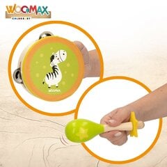 Koka instrumentu komplekts bērniem Woomax, 4 gab. cena un informācija | Rotaļlietas zīdaiņiem | 220.lv