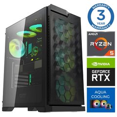 Intop Aqua Ryzen 5 7600X 32GB DDR5 500SSD M.2 NVME RTX3060 12GB no-OS цена и информация | Стационарные компьютеры | 220.lv