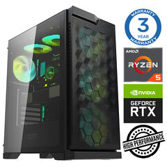 INTOP Ryzen 5 5500 16GB 250SSD M.2 NVME RTX3060 12GB no-OS цена и информация | Стационарные компьютеры | 220.lv