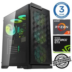 Intop Ryzen 7 5700X 16GB 250SSD M.2 NVME+2TB GTX1650 4GB no-OS cena un informācija | Stacionārie datori | 220.lv