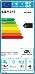 Siemens SN61IX09TE cena un informācija | Trauku mazgājamās mašīnas | 220.lv