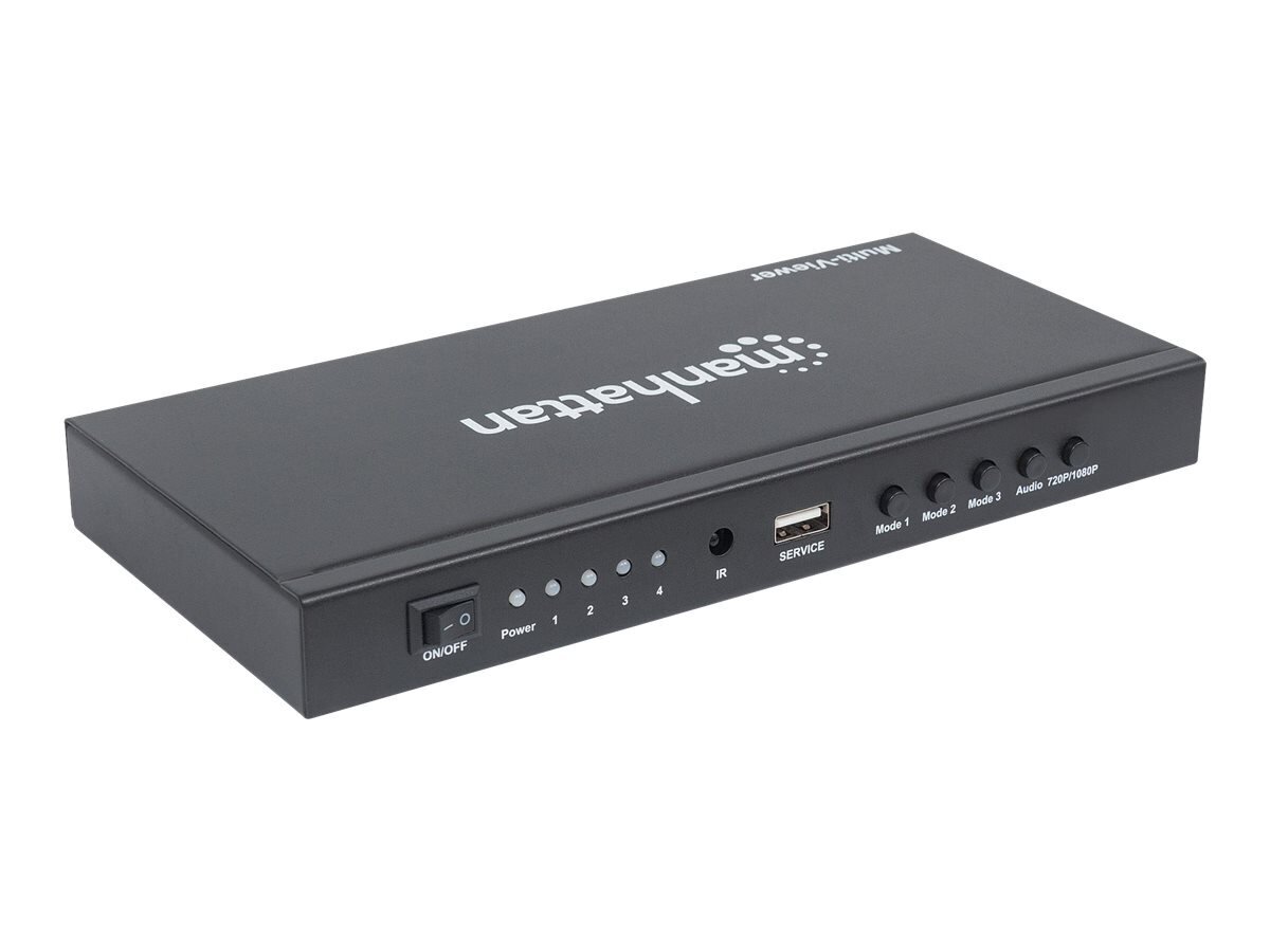 MH 1080p 4-Port HDMI Multiviewer Switch цена и информация | Adapteri un USB centrmezgli | 220.lv