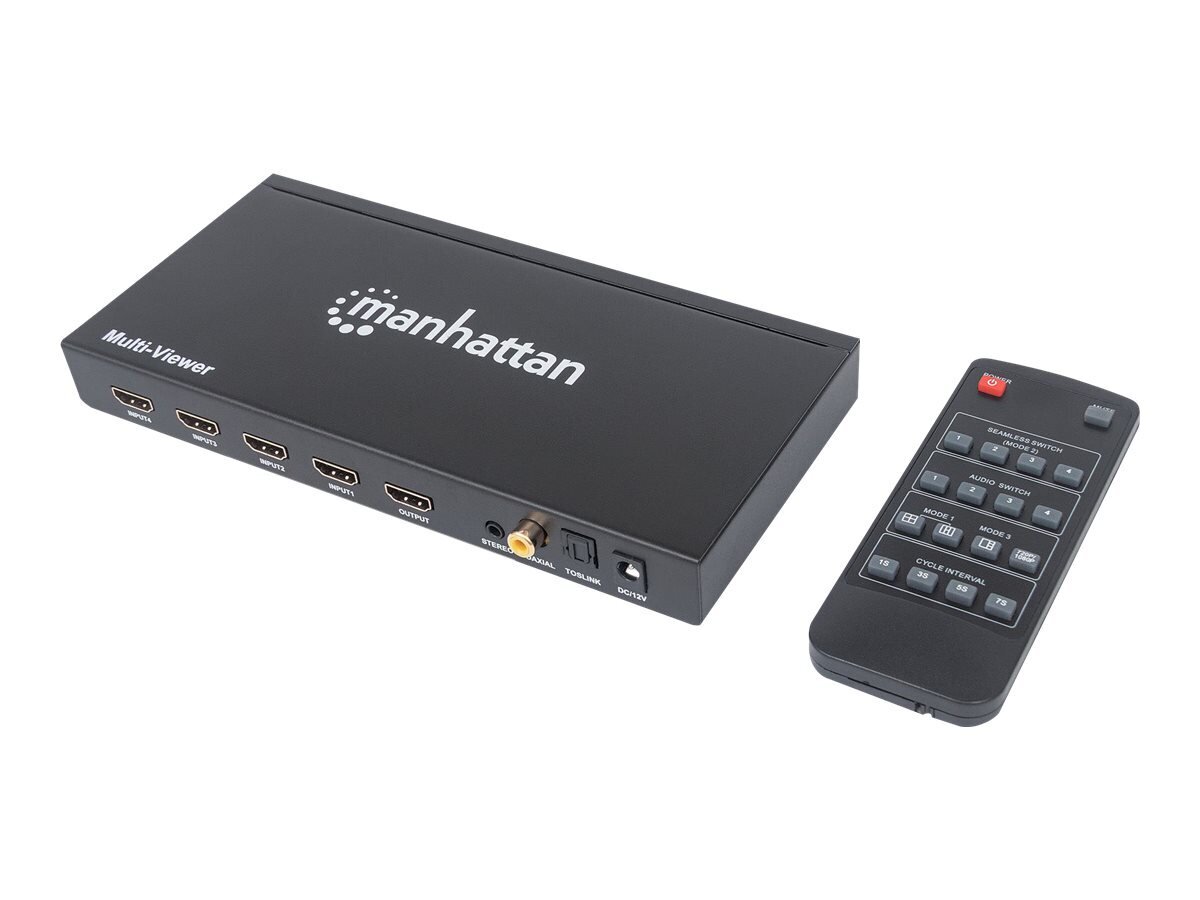 MH 1080p 4-Port HDMI Multiviewer Switch цена и информация | Adapteri un USB centrmezgli | 220.lv