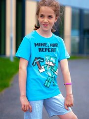 Комплект из шорт и футболки MINECRAFT цена и информация | Пижамы, халаты для девочек | 220.lv