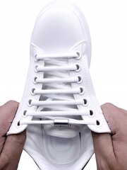 Шнурки без завязок, белые. цена и информация | Для ухода за обувью и одеждой | 220.lv