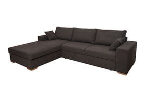 Dīvāns Baltimore ar veļas kasti, tumši pelēks audums, pa kreisi cena un informācija | Dīvāni | 220.lv