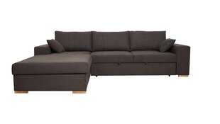 Dīvāns Baltimore ar veļas kasti, tumši pelēks audums, pa kreisi cena un informācija | Dīvāni | 220.lv