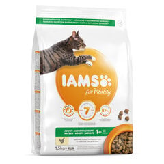 Iams for Vitality для взрослых кошек с курицей, 1,5 кг цена и информация | Сухой корм для кошек | 220.lv