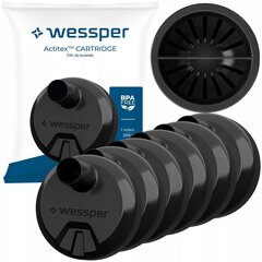 6x Wessper Actitex kārtridžs Aquaphor City filtrēšanas pudelītei цена и информация | Фильтры для воды, чистящие устройства | 220.lv