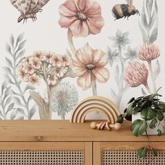 Pastelowe Love sienas uzlīmes pļavas ziedi I cena un informācija | Dekoratīvās uzlīmes | 220.lv