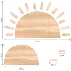 Pastelowe Love sienas uzlīmes - rozā saule cena un informācija | Dekoratīvās uzlīmes | 220.lv