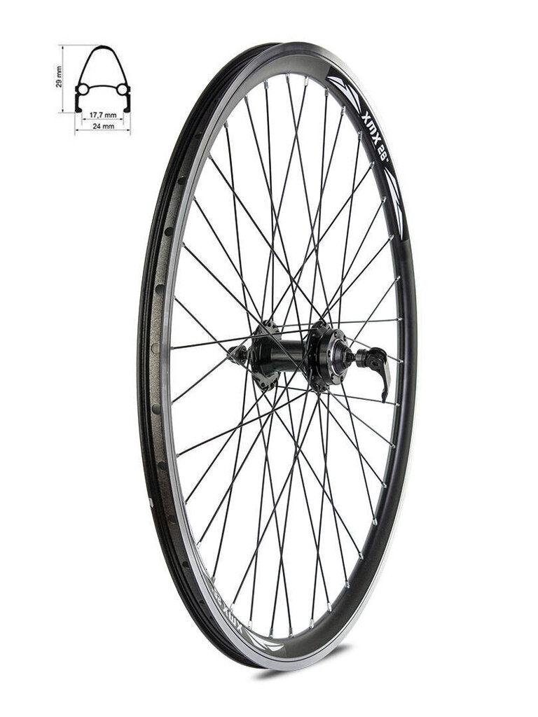 Velosipēda priekšējais ritenis XMX D-V brake, 26" цена и информация | Citas velosipēdu rezerves daļas | 220.lv