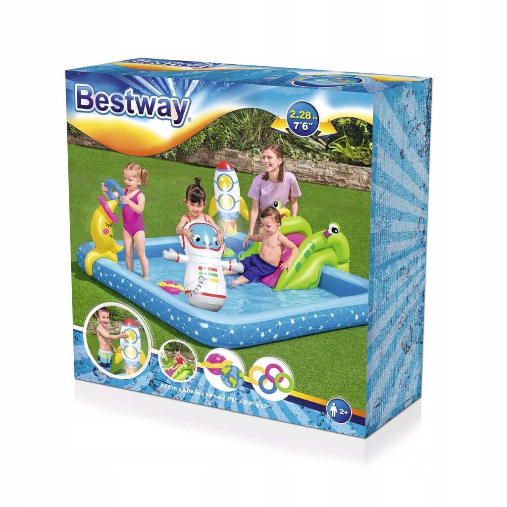 Piepūšamais bērnu baseins Bestway, 228x206x84 cm cena un informācija | Baseini | 220.lv